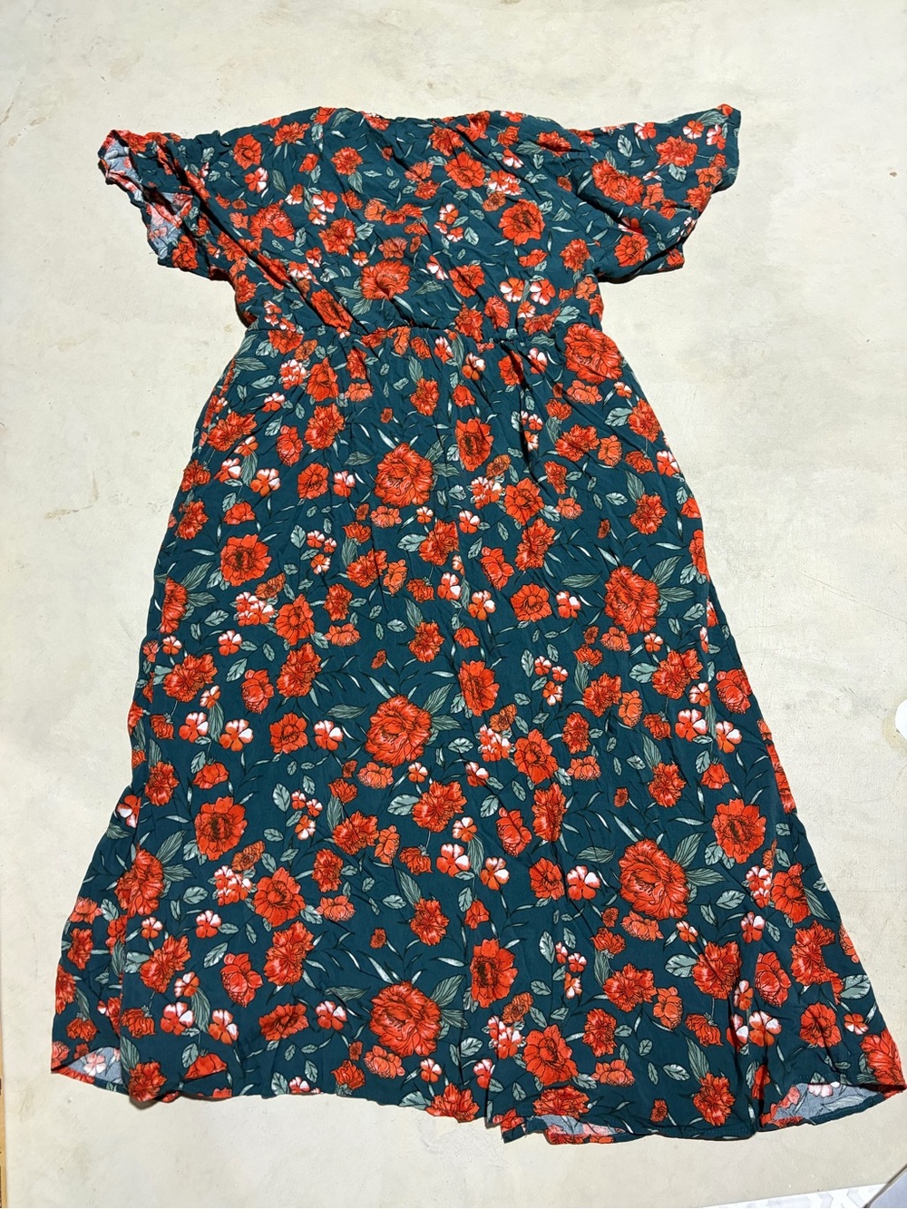 Baltic born botega midi Floral Midi Dress 1XL - Picture 8 of 9